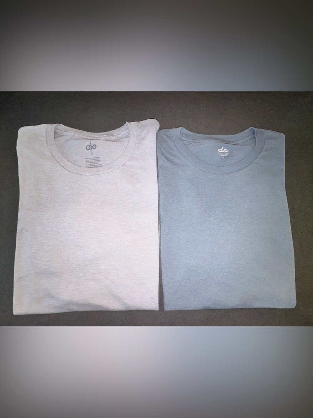 Lot of 2 men’s ALO T shirts. Excellent condition size large